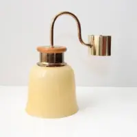 Wandlampe Messing Glasschirm 80er Jahre Vintage