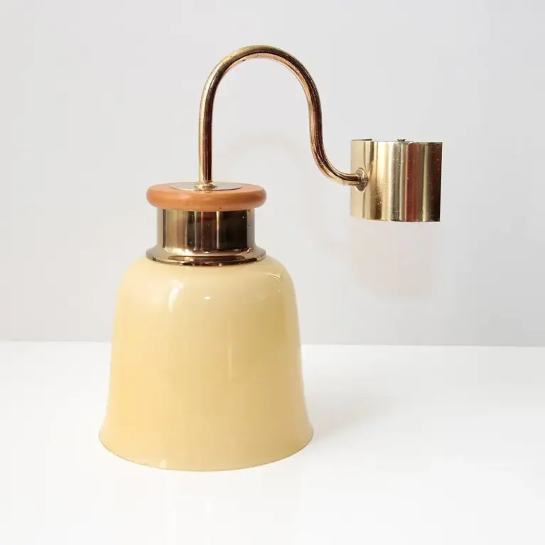 Wandlampe Messing Glasschirm 80er Jahre Vintage