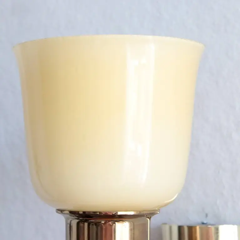 Wandlampe Messing Glasschirm 80er Jahre Vintage