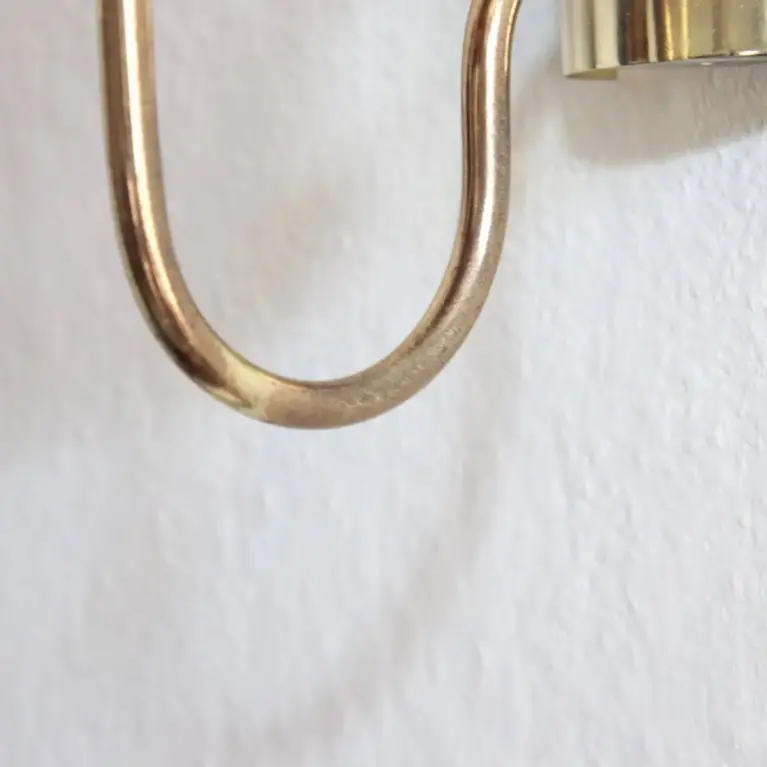 Wandlampe Messing Glasschirm 80er Jahre Vintage