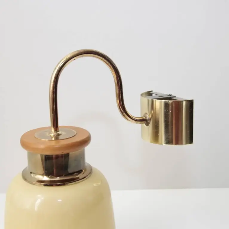 Wandlampe Messing Glasschirm 80er Jahre Vintage