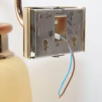 Wandlampe Messing Glasschirm 80er Jahre Vintage