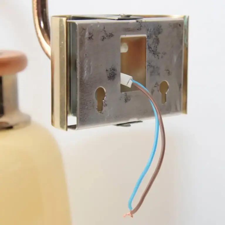 Wandlampe Messing Glasschirm 80er Jahre Vintage