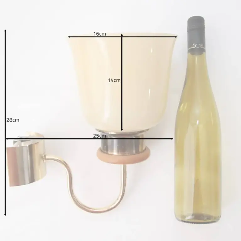 Wandlampe Messing Glasschirm 80er Jahre Vintage