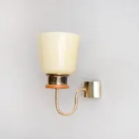 2er Set Wandlampen Messing Glasschirm 80er J Vintage