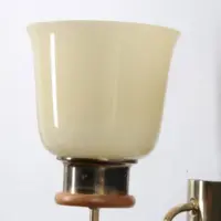 2er Set Wandlampen Messing Glasschirm 80er J Vintage