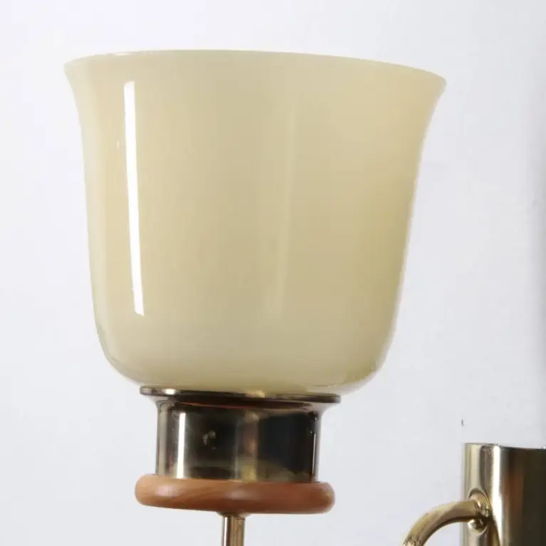 2er Set Wandlampen Messing Glasschirm 80er J Vintage