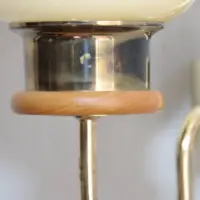 2er Set Wandlampen Messing Glasschirm 80er J Vintage