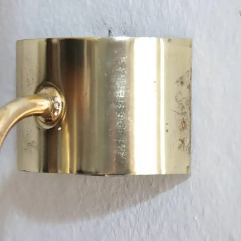 2er Set Wandlampen Messing Glasschirm 80er J Vintage