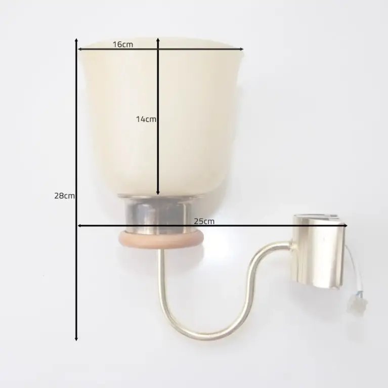 2er Set Wandlampen Messing Glasschirm 80er J Vintage