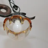 Vintage Deckenlampe mit 2 Glasschirmen – rustikal & dekorativ