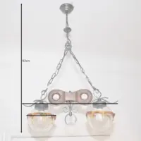 Vintage Deckenlampe mit 2 Glasschirmen – rustikal & dekorativ