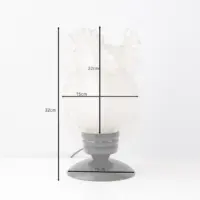 Vintage Tischlampe mit floralem Glasschirm – dekoratives Retro Design