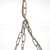 Deckenlampe Hängelampe Petroleum Glasschirm 90cm Vintage