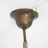 Deckenlampe Hängelampe Petroleum Glasschirm 90cm Vintage