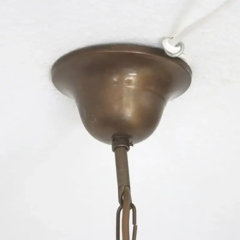 Deckenlampe Hängelampe Petroleum Glasschirm 90cm Vintage