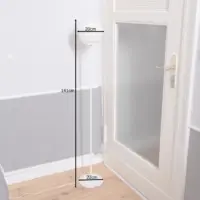 Stehlampe mit Glaskugel LED und RGB-Fernbedienung Weiß 141cm