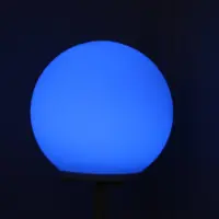 Stehlampe mit Glaskugel LED und RGB-Fernbedienung Weiß 141cm