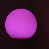 Stehlampe mit Glaskugel LED und RGB-Fernbedienung Weiß 141cm