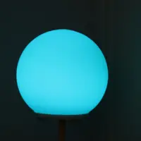 Stehlampe mit Glaskugel LED und RGB-Fernbedienung Weiß 141cm