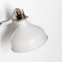 Schreibtischlampe Tischlampe Weiß Messing-Akzente