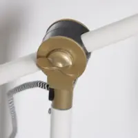 Schreibtischlampe Tischlampe Weiß Messing-Akzente