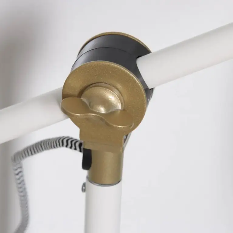 Schreibtischlampe Tischlampe Weiß Messing-Akzente