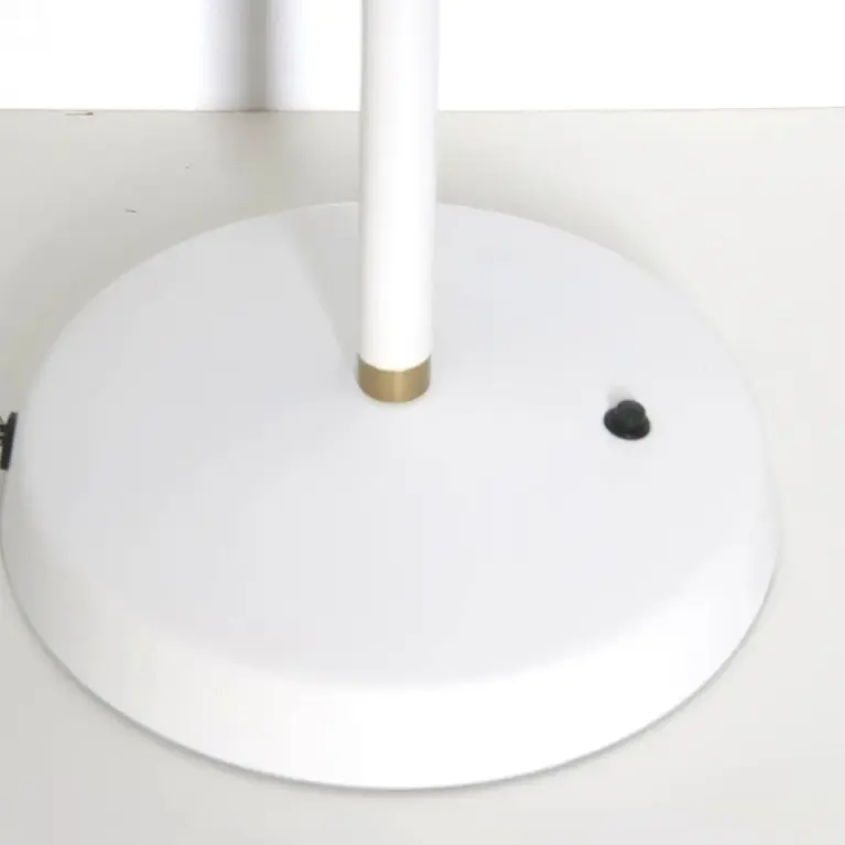 Schreibtischlampe Tischlampe Weiß Messing-Akzente