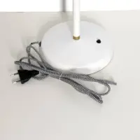 Schreibtischlampe Tischlampe Weiß Messing-Akzente