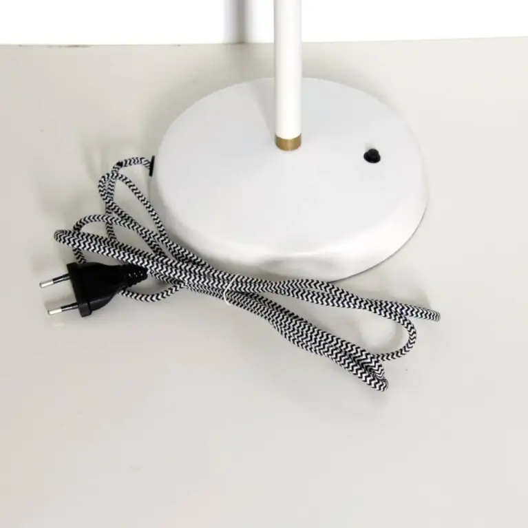 Schreibtischlampe Tischlampe Weiß Messing-Akzente