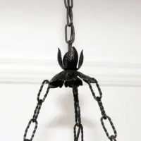 Deckenlampe Hängelampe Petroleum Glasschirm Schwarz 90cm Vintage