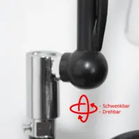 Trompetenlampe Stehlampe Schwarz Glasschirm Unikat