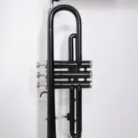 Trompetenlampe Stehlampe Schwarz Glasschirm Unikat