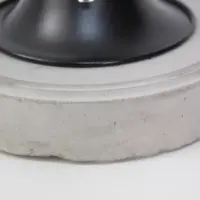Trompetenlampe Stehlampe Schwarz Glasschirm Unikat