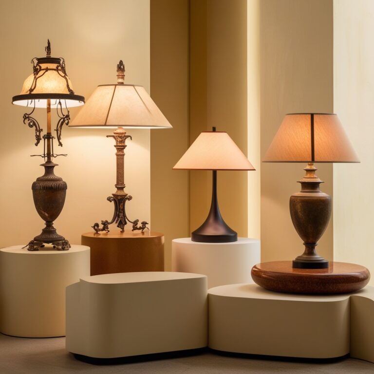 Vintage-Lampen und moderne Möbel